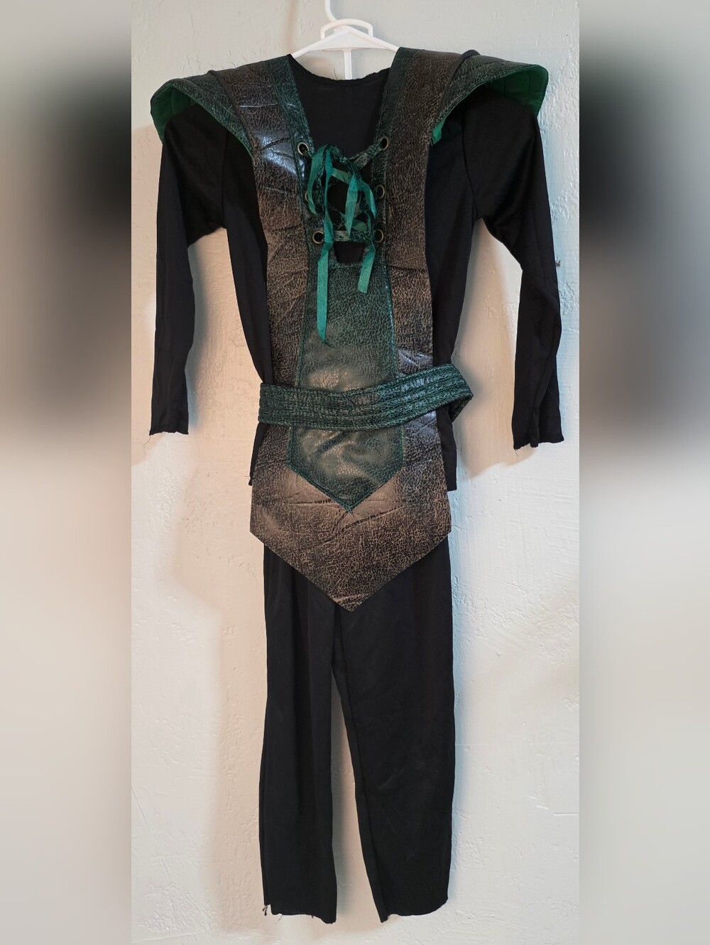 Spirit Halloween Leather Ninja Full Costume Set Kids Medium 8-10 Complete Kit